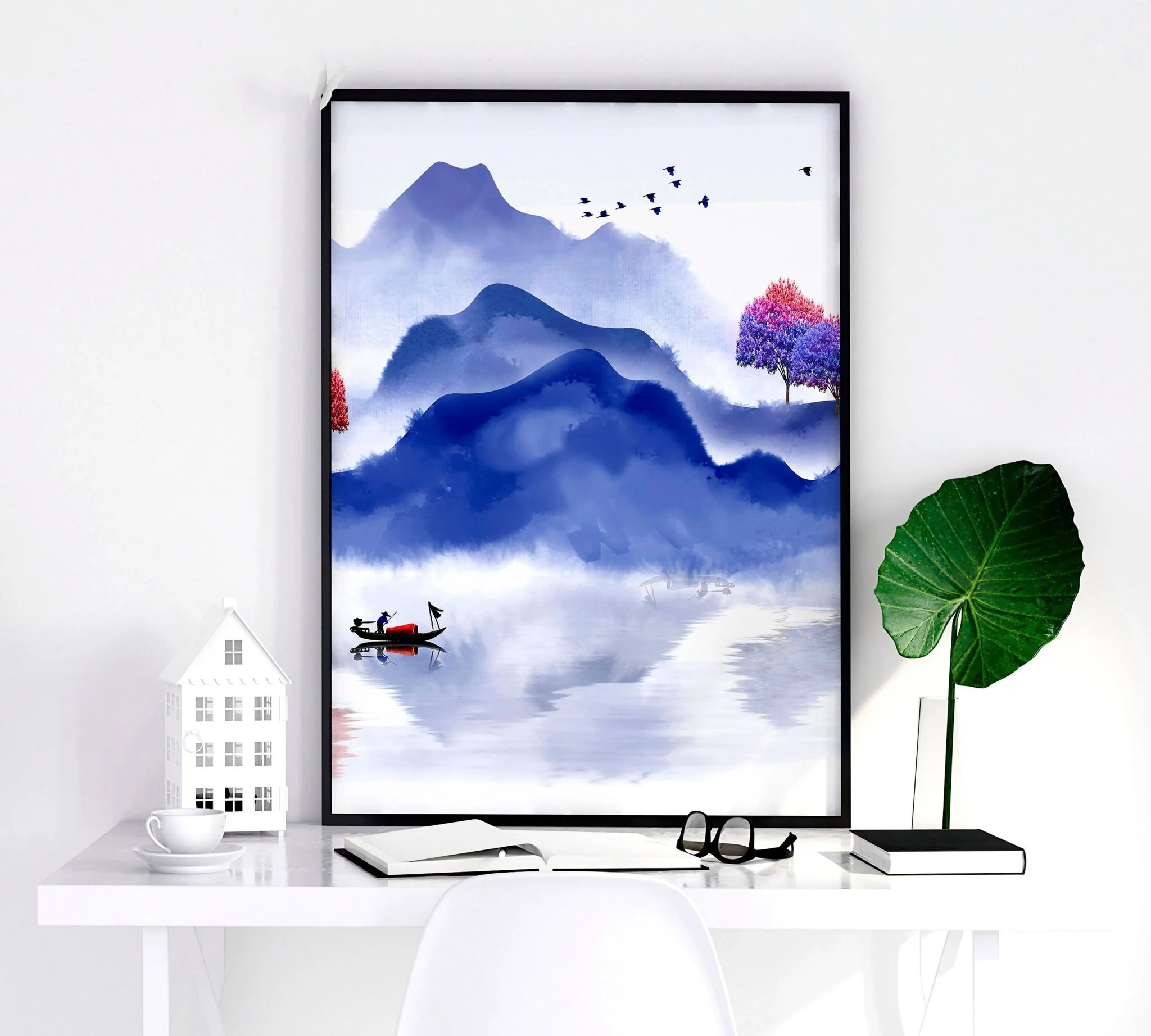 Wall pictures for living room | set of 3 Japanese wall art - Image 6