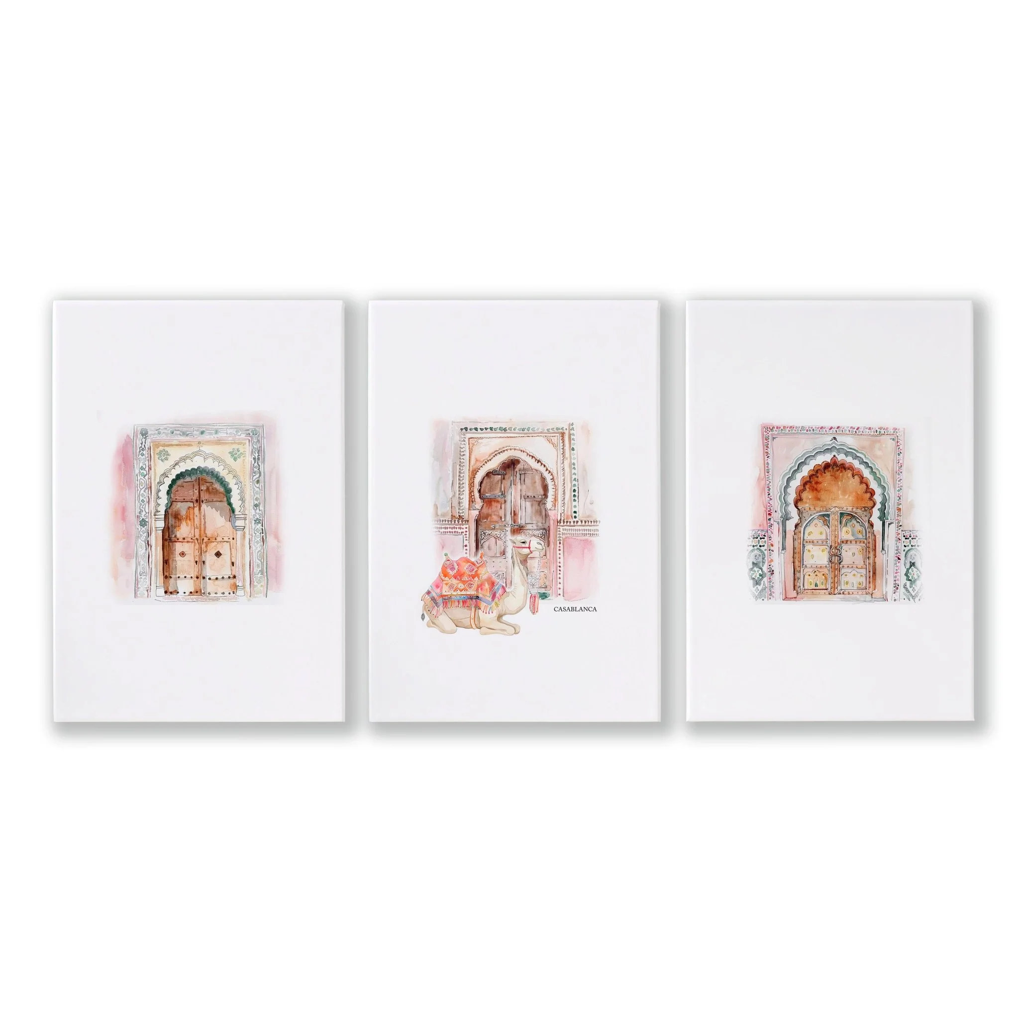 Wall Pictures In Frames | Set of 3 Moroccan Inspired Wall art Prints - Image 13
