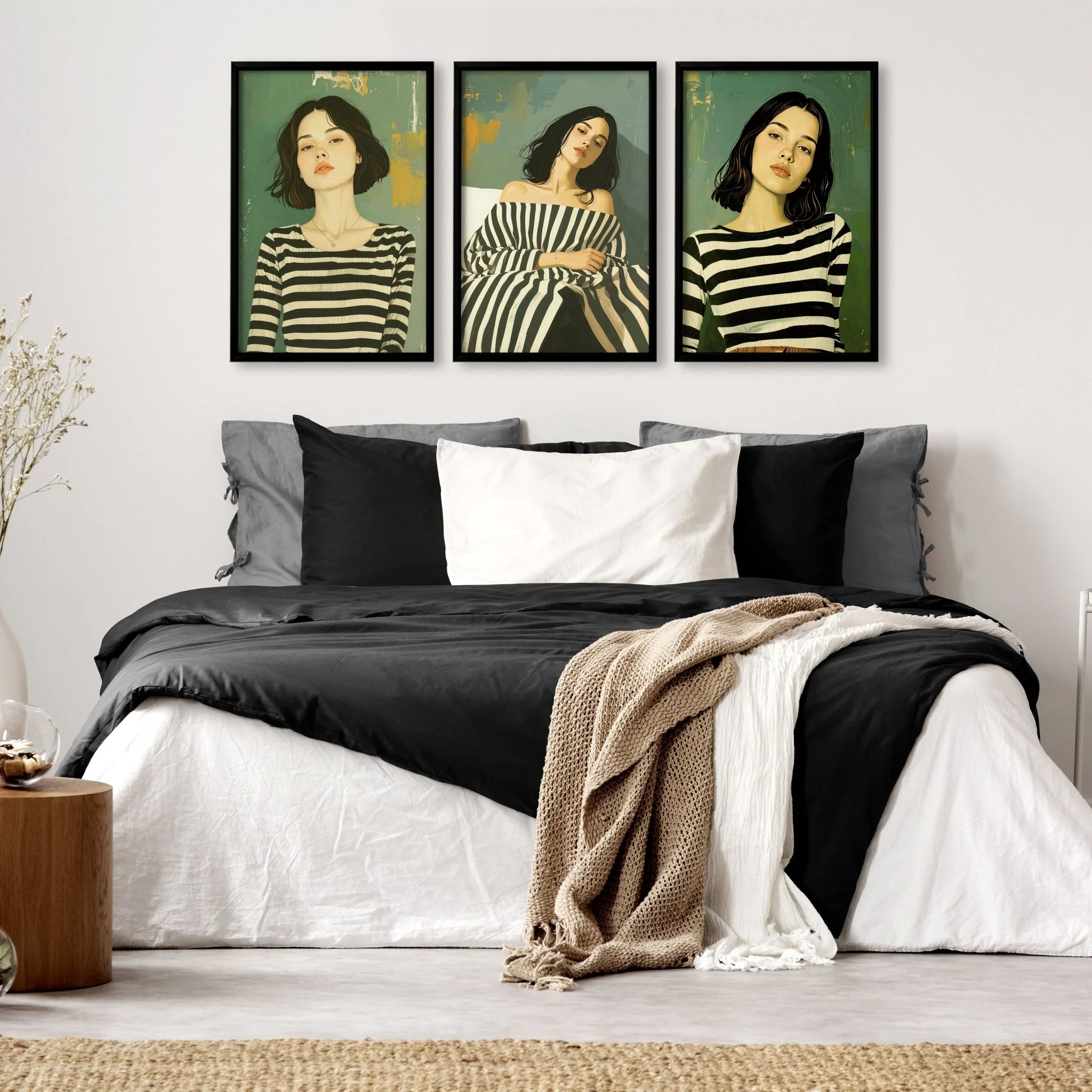Women Wall Posters For Bedroom | Set of 3 Boho Wall art Prints - Image 3