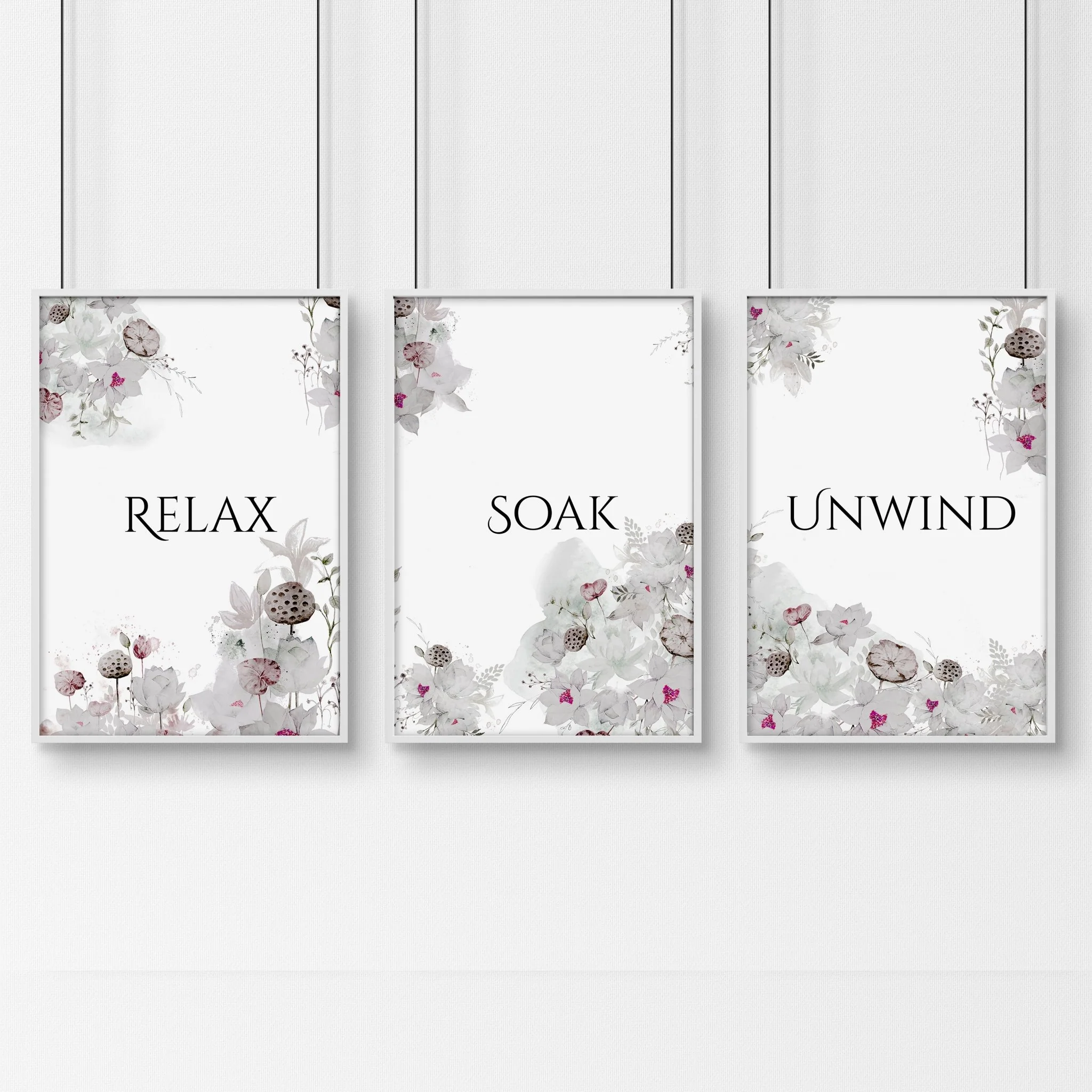 Wall prints for bathroom | Set of 3 wall art - Image 8
