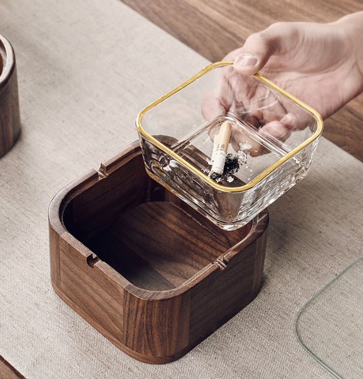 Walnut Ashtray Family Living Room - Image 3