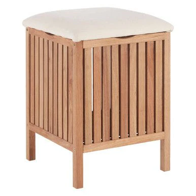 Walnut Wood Storage Stool - Image 4
