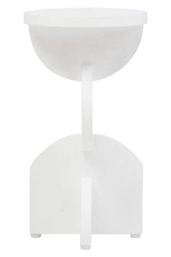 Walsa Whitewash Mango Wood Abstract Side Table - Image 3