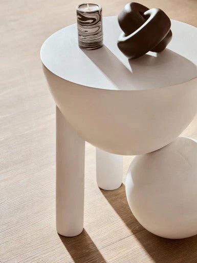Walsa Whitewash Mango Wood Ball Detail Side Table - Image 11