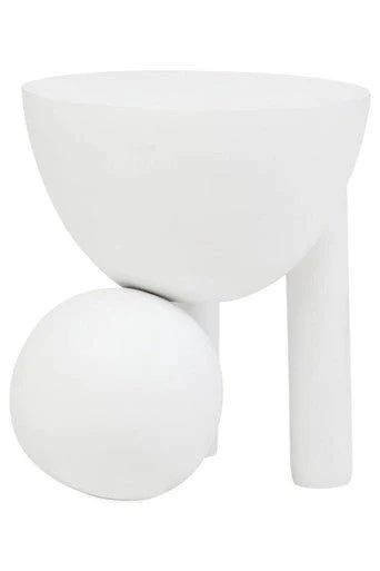 Walsa Whitewash Mango Wood Ball Detail Side Table - Image 6