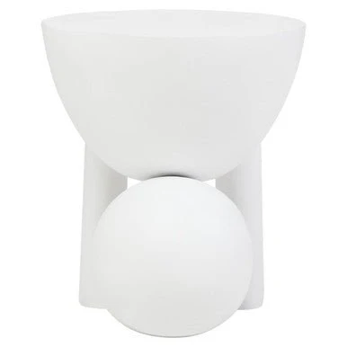 Walsa Whitewash Mango Wood Ball Detail Side Table - Image 7