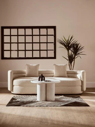 Walsa Whitewash Mango Wood Column Detail Coffee Table - Image 8