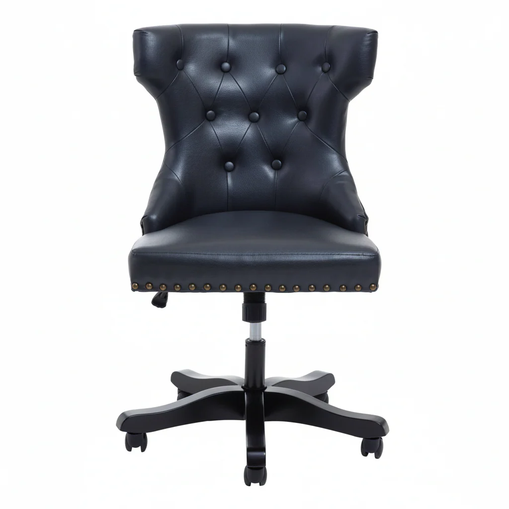 Walson Black Leather Effect Home Office Chair
