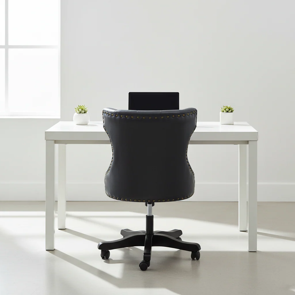 Walson Black Leather Effect Home Office Chair - Image 3