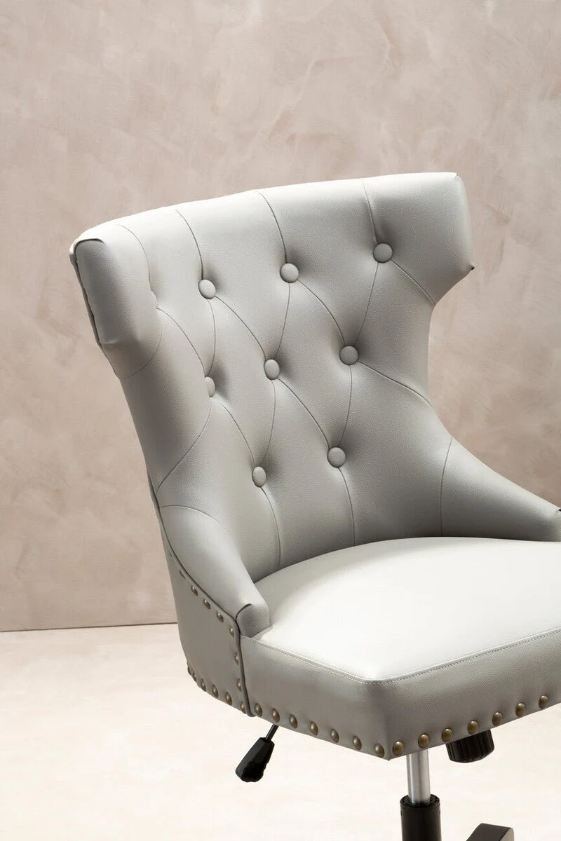 Walson Grey Leather Effect Home Office Chair - Image 15