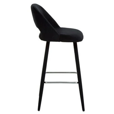 Warren Black Velvet Bar Chair - Image 4