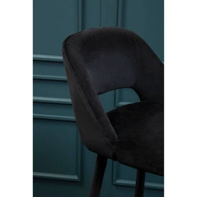 Warren Black Velvet Bar Chair - Image 8
