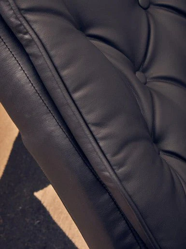 Warrington Black Leather Effect Recliner And Footstool - Image 13