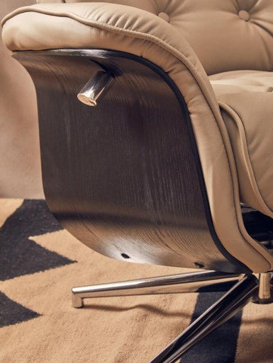 Warrington Mink Leather Effect Recliner And Footstool - Image 13