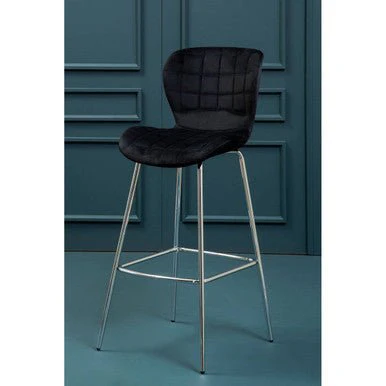 Warton Black Velvet Bar Chair - Image 6