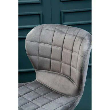 Warton Grey Velvet Bar Chair - Image 8