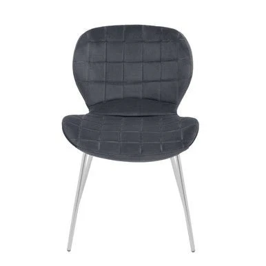 Warton Grey Velvet Dining Chair - Image 5