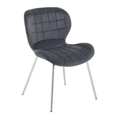 Warton Grey Velvet Dining Chair - Image 7