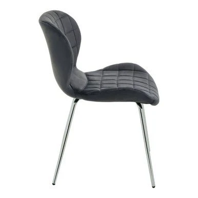 Warton Grey Velvet Dining Chair - Image 8