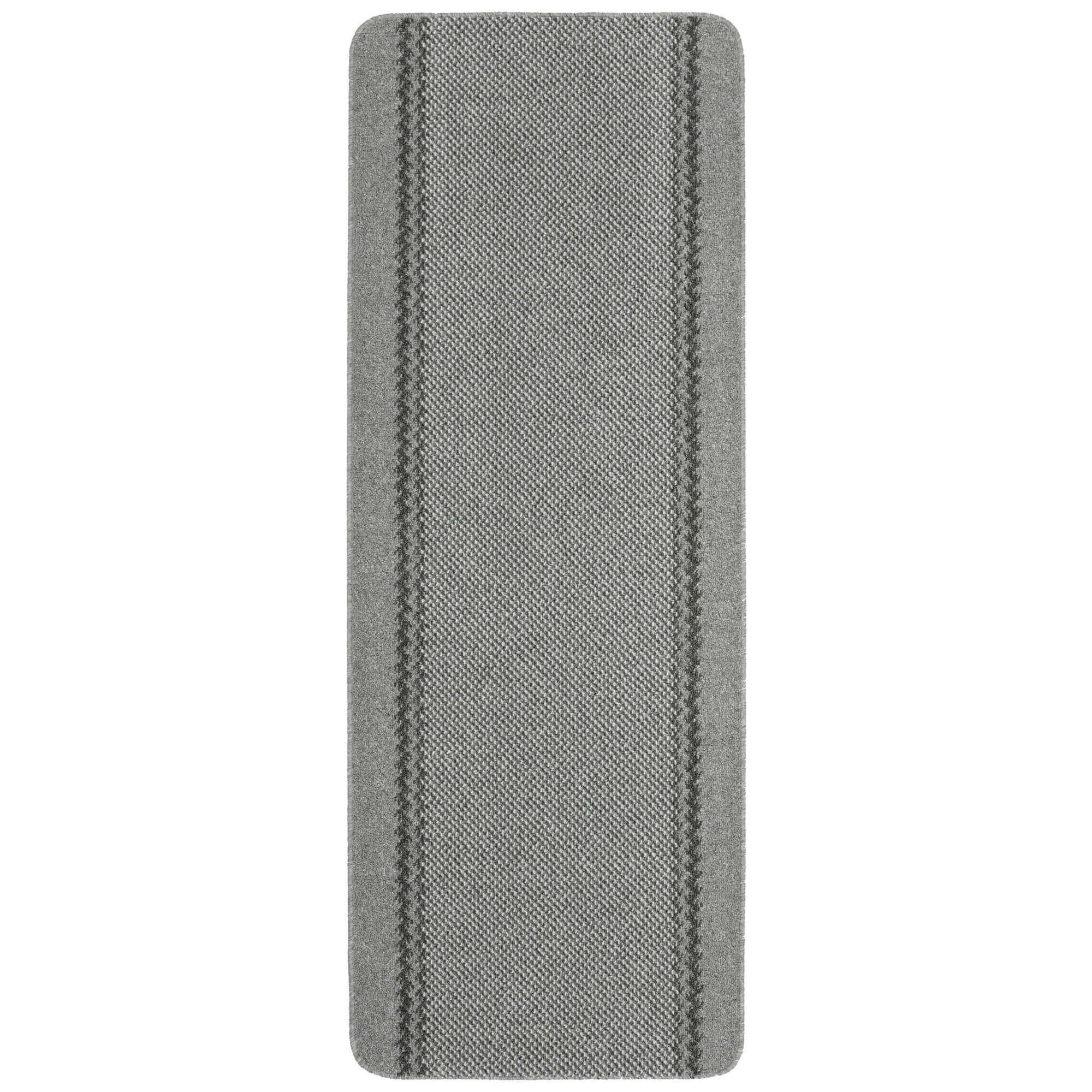 Washable Designer Bordered Grey Rug | 116G - Image 7