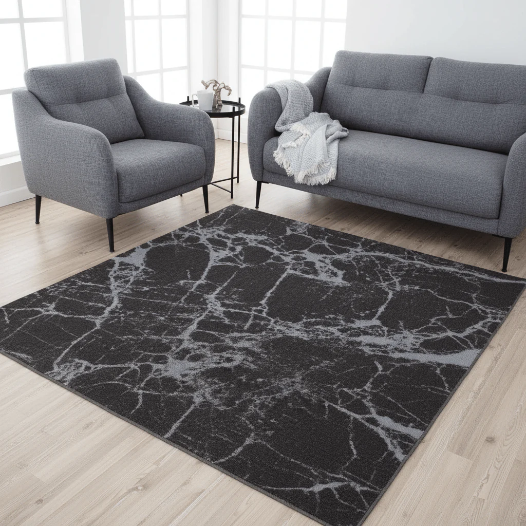 Washable Rug Carina Dark Grey | 6952D