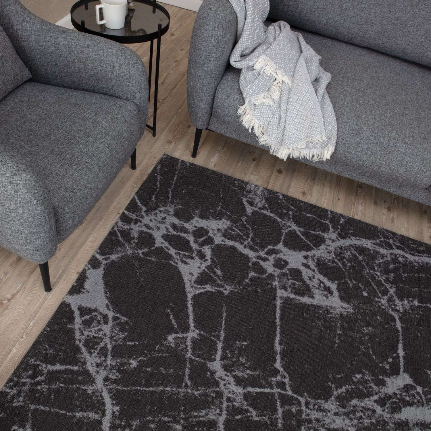 Washable Rug Carina Dark Grey | 6952D - Image 5