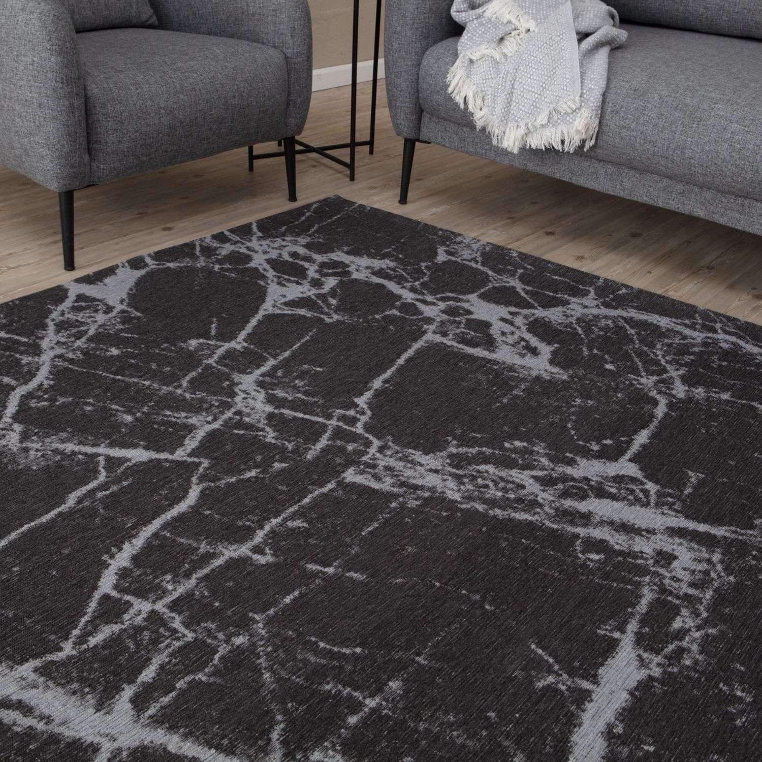 Washable Rug Carina Dark Grey | 6952D - Image 8
