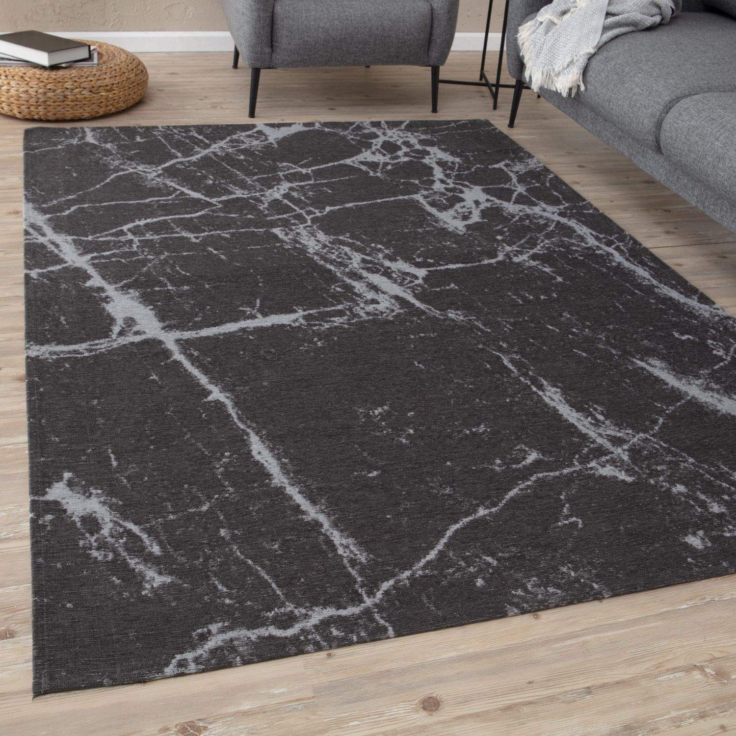 Washable Rug Carina Dark Grey | 6952D - Image 9
