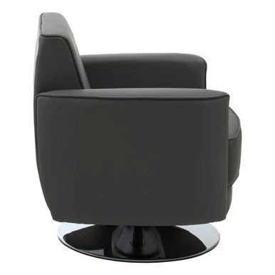 Wester Grey Leather Effect Chair - Image 8
