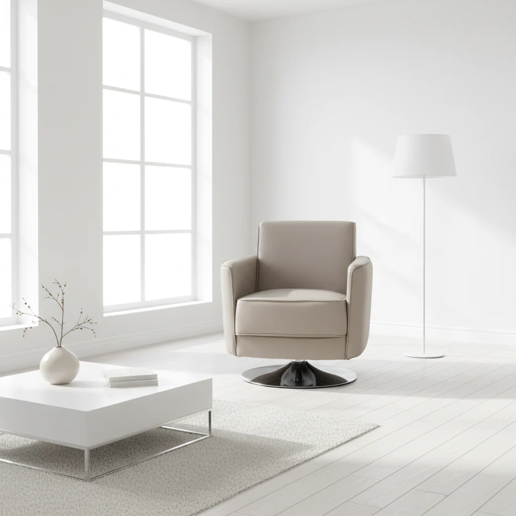 Wester Mink Leather Effect Chair - Image 3