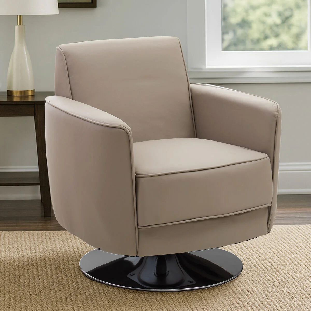 Wester Mink Leather Effect Chair - Image 6