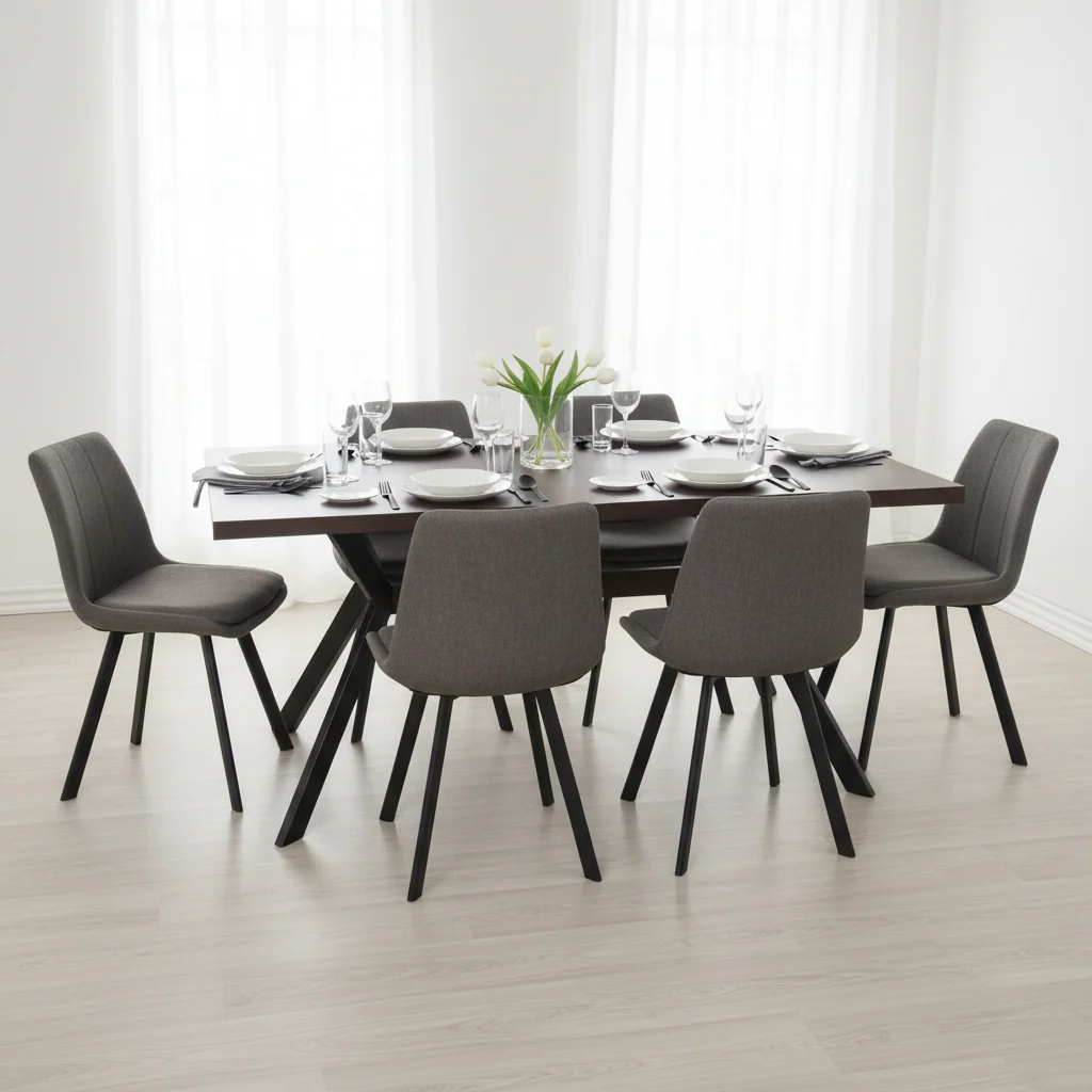 Westford Rectangle Dining Table With 6 Chairs Set - Image 4