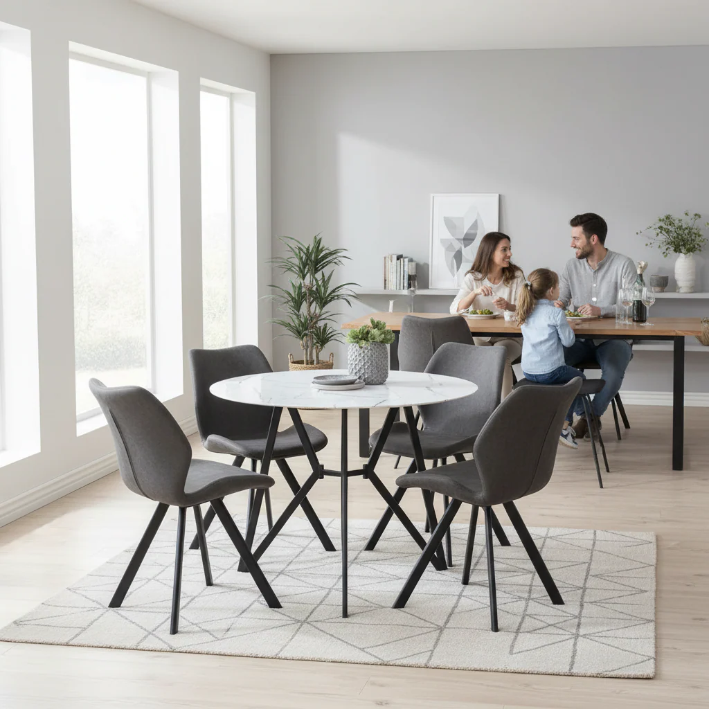 Weston Round Grey Dining Set - Image 2