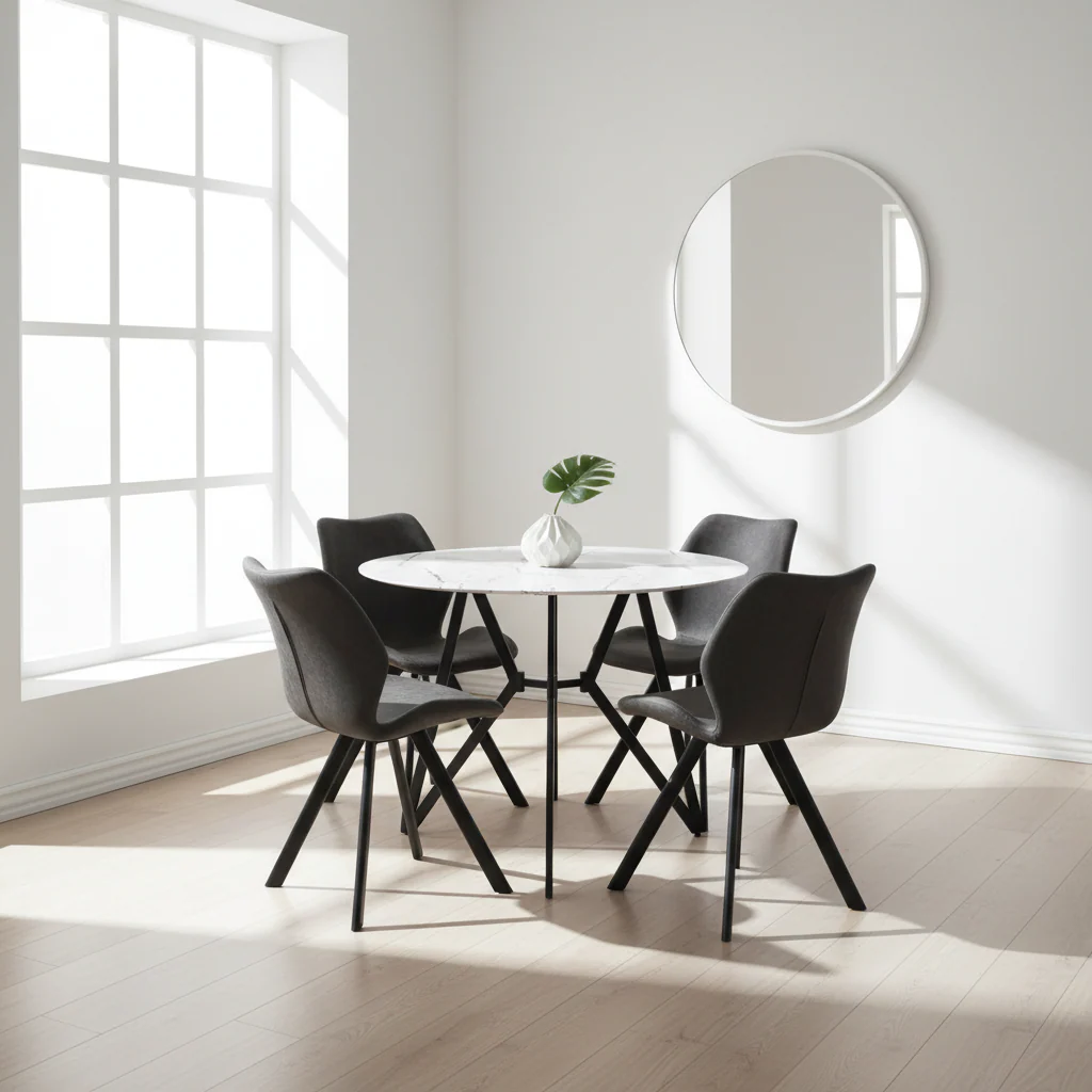 Weston Round Grey Dining Set - Image 3