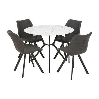 Weston Round Grey Dining Set - Image 5