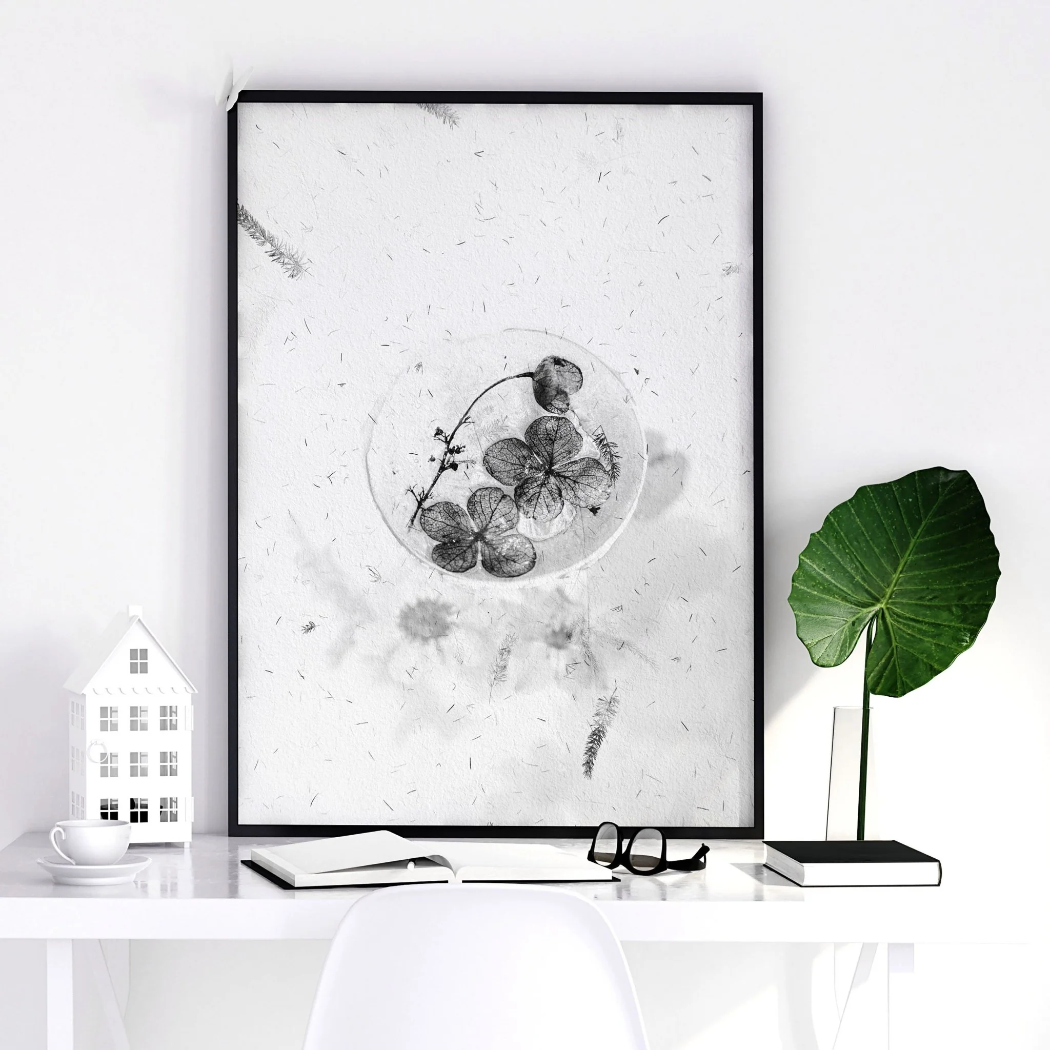 Wall arts black and white | set of 3 framed wall art prints - Image 3