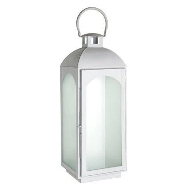 White Wash Large Mild Steel Lantern - Image 5