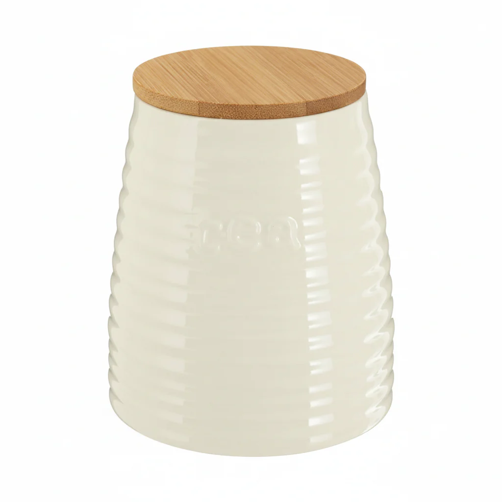 Winnie Cream Dolomite Tea Canister