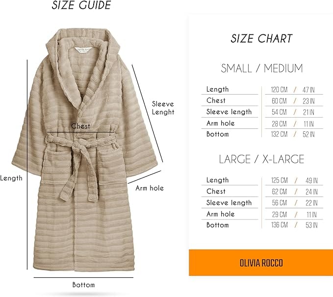 Women's Hydro Ribbed Ultra Soft 100% Cotton Hooded Bath Robes with Pockets and Belt Luxury Terry Towelling Loungewear Sleepwear in White and Grey - Image 18