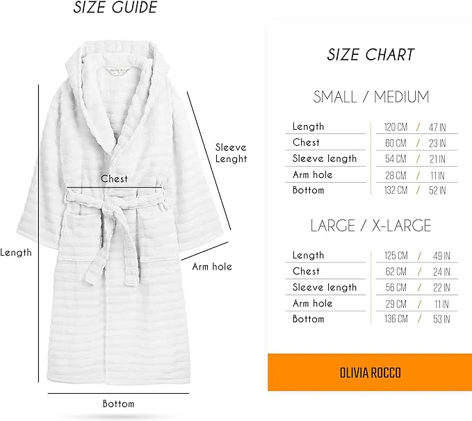 Women's Hydro Ribbed Ultra Soft 100% Cotton Hooded Bath Robes with Pockets and Belt Luxury Terry Towelling Loungewear Sleepwear in White and Grey - Image 6
