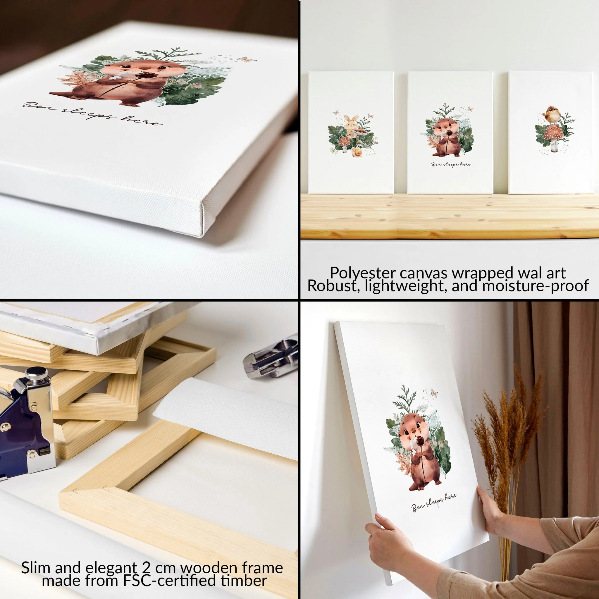 Woodland Nursery Print | Set of 3 wall art prints - Image 11