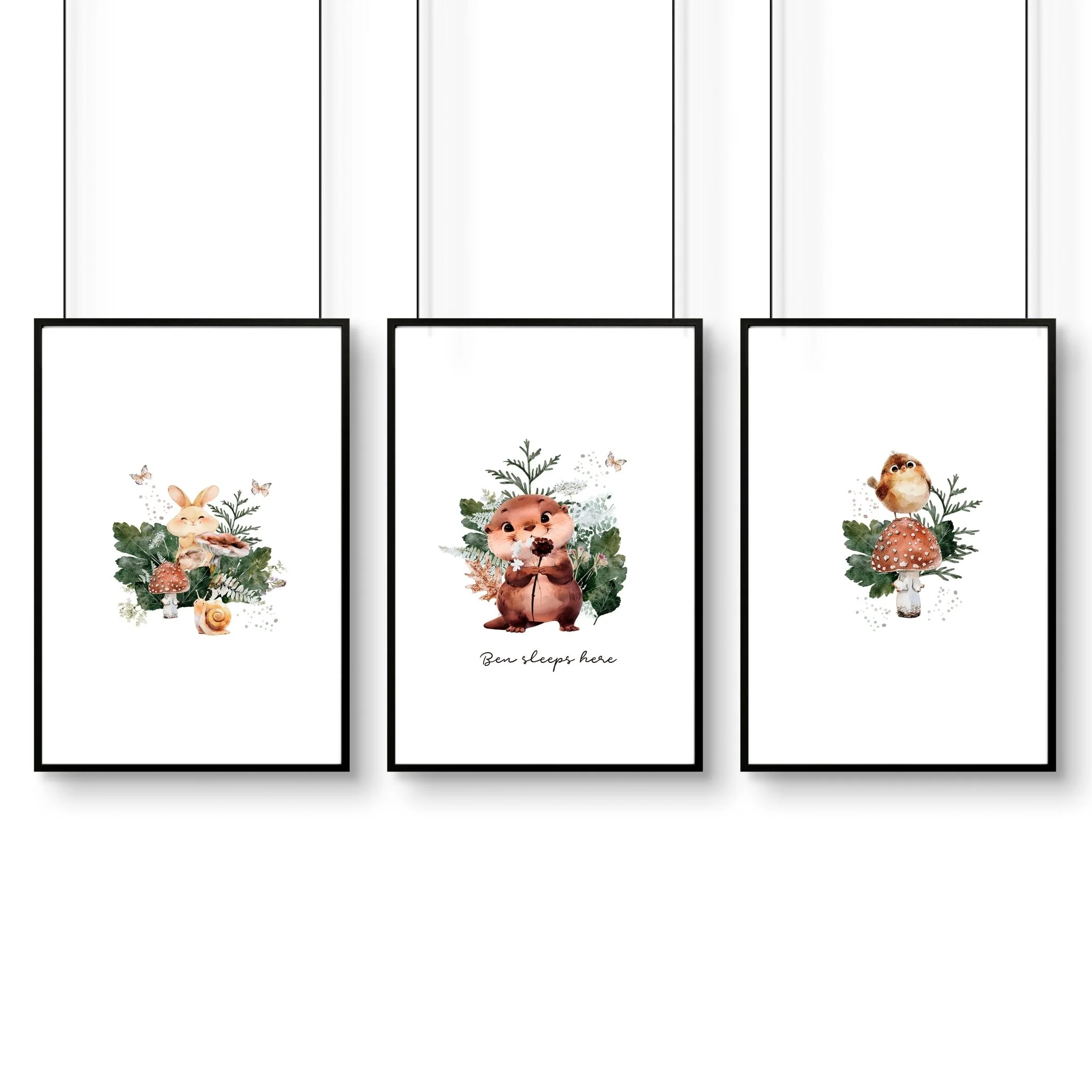 Woodland Nursery Print | Set of 3 wall art prints - Image 12