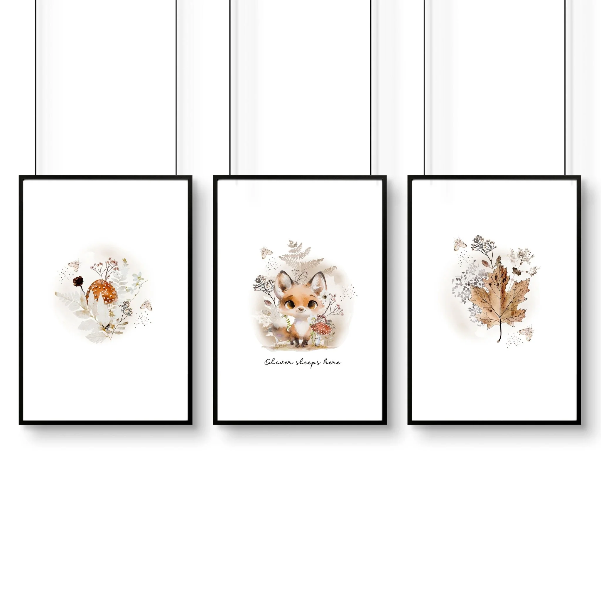 Woodland Wall Murals | Set of 3 wall art prints - Image 13