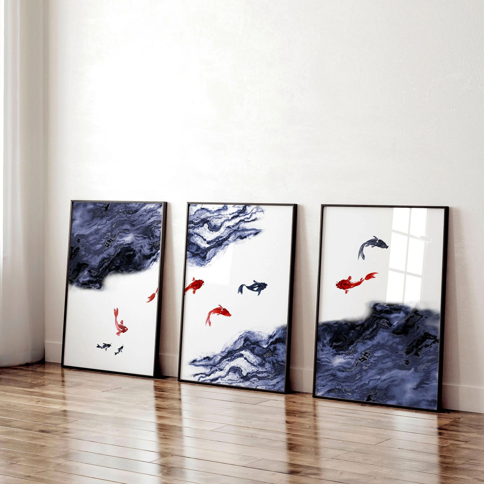 Work office wall art | set of 3 Japanese wall art - Image 2