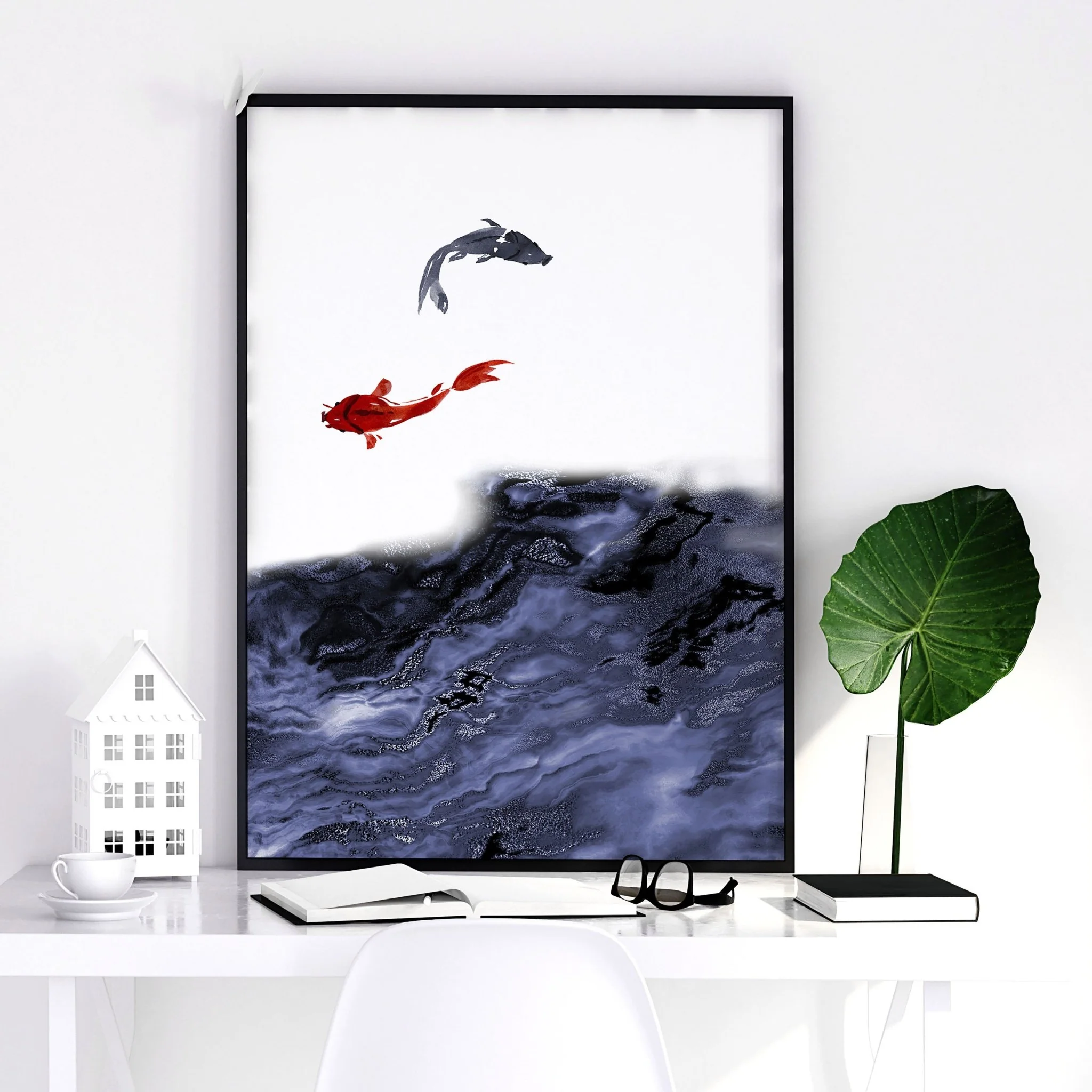 Work office wall art | set of 3 Japanese wall art - Image 5