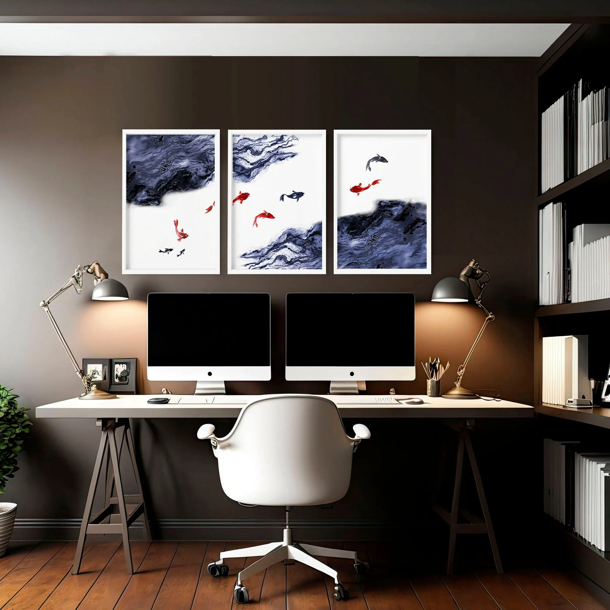 Work office wall art | set of 3 Japanese wall art - Image 7