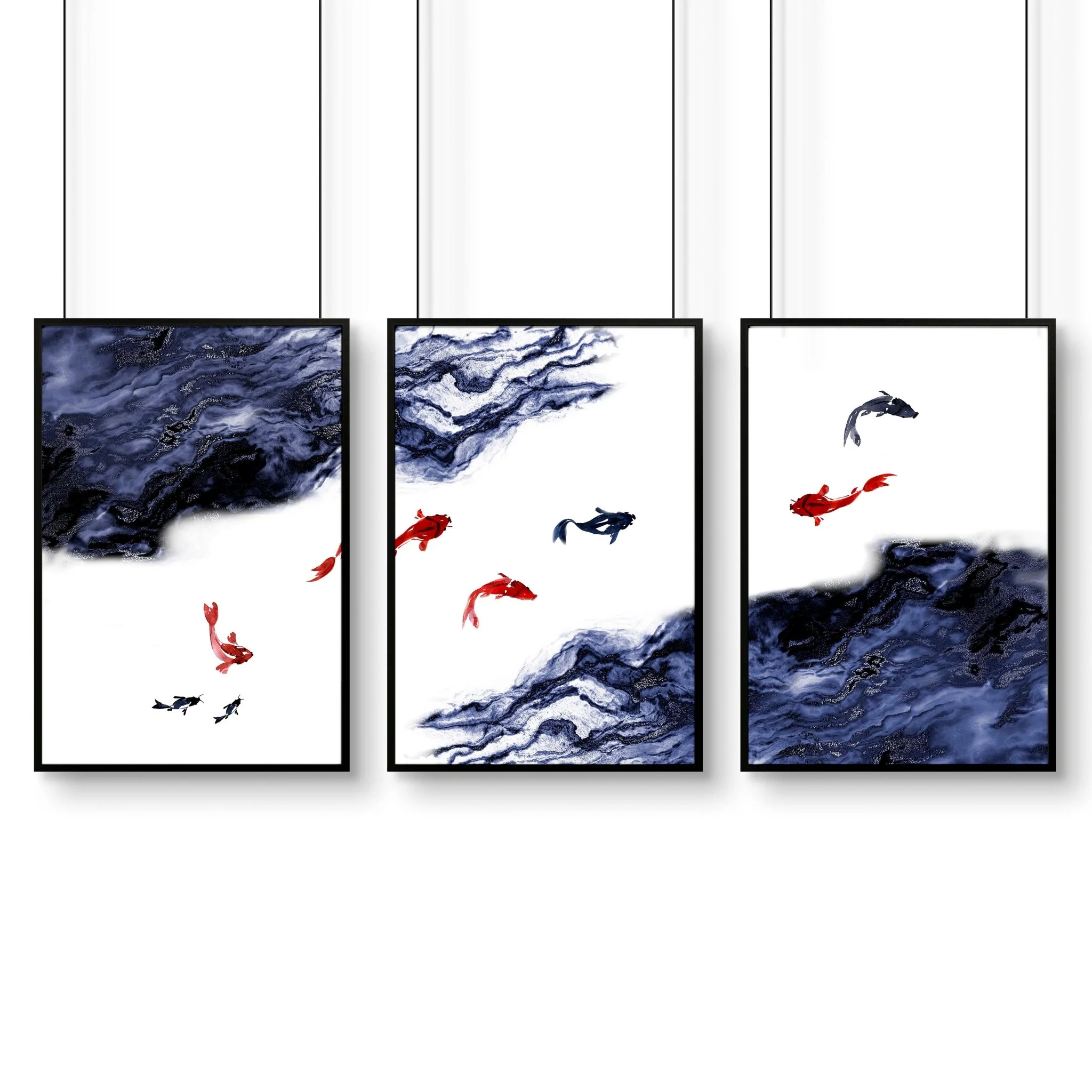 Work office wall art | set of 3 Japanese wall art - Image 8