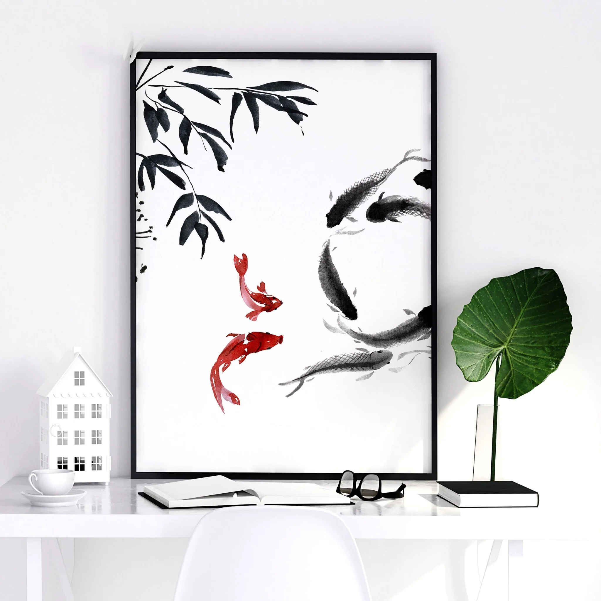 Workplace gallery wall | set of 2 Japanese wall art - Image 4