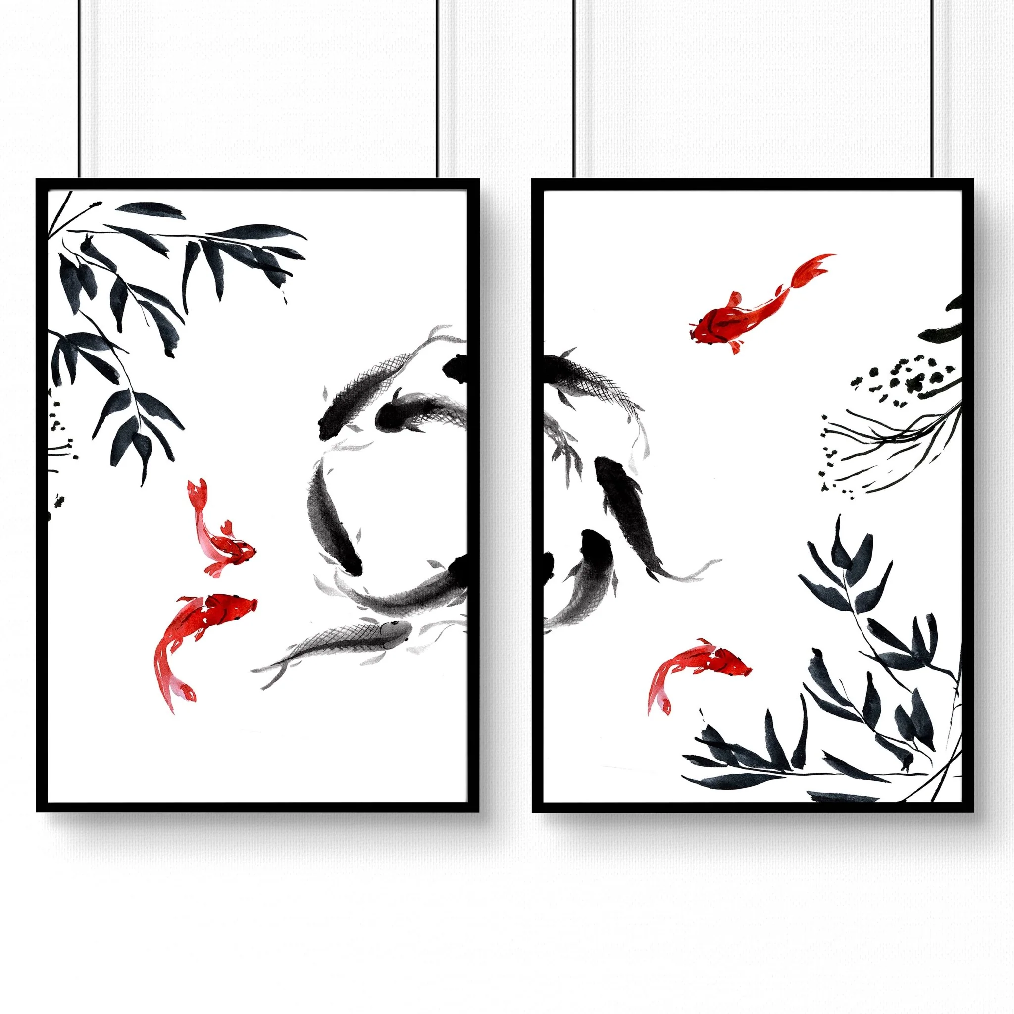 Workplace gallery wall | set of 2 Japanese wall art - Image 6