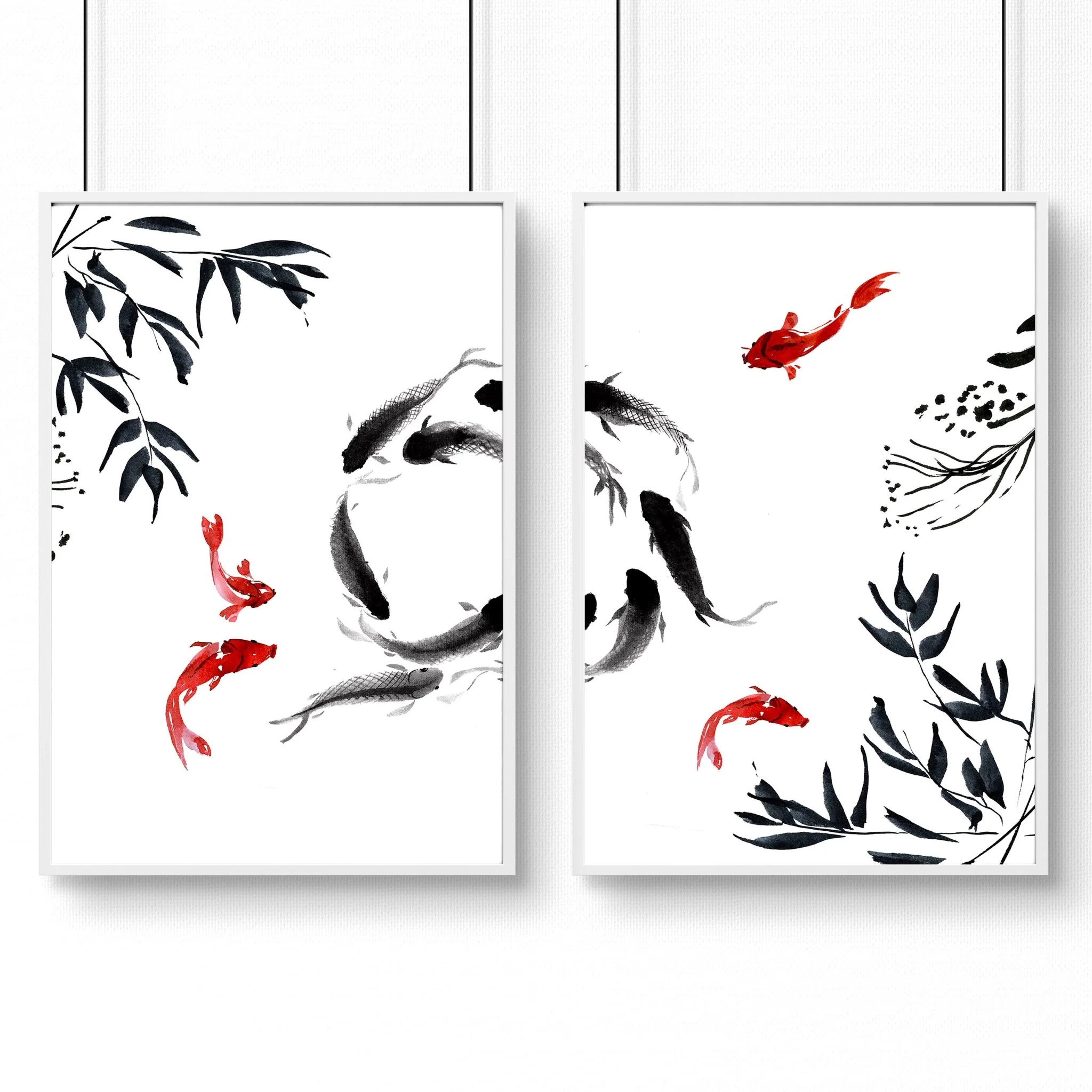 Workplace gallery wall | set of 2 Japanese wall art - Image 7